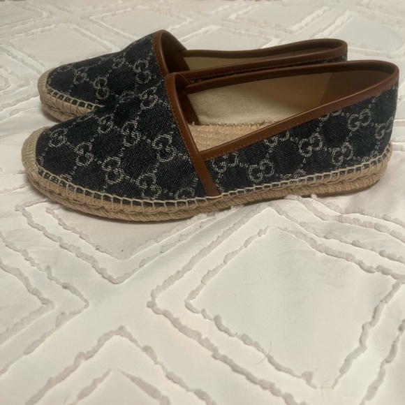 Women's Pilar GG Print Jacquard Espadrille Flats size 8 - Picture 5 of 14